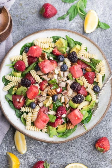 Berry Avocado Spinach Pasta Salad Life Made Sweeter