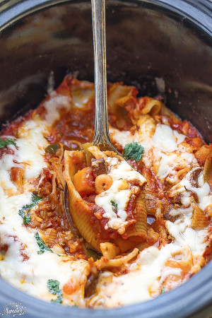 Pumpkin Jambalaya Stuffed Shells are easy to make & so delicious