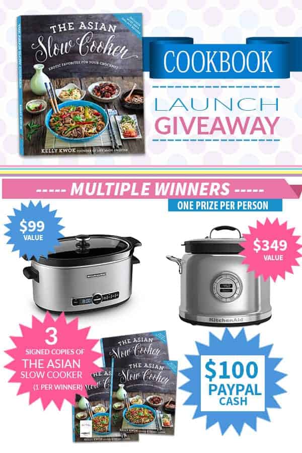 Giveaway for KitchenAid Multicooker and Slow Cookerr plus $100 PayPal cash and 3 Signed copies of The Asian Slow Cooker cookbook