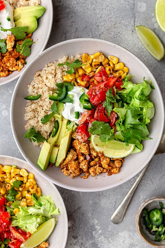 Taco Bowls (plus optional TACO BOWL SHELLS! + Meal Prep)