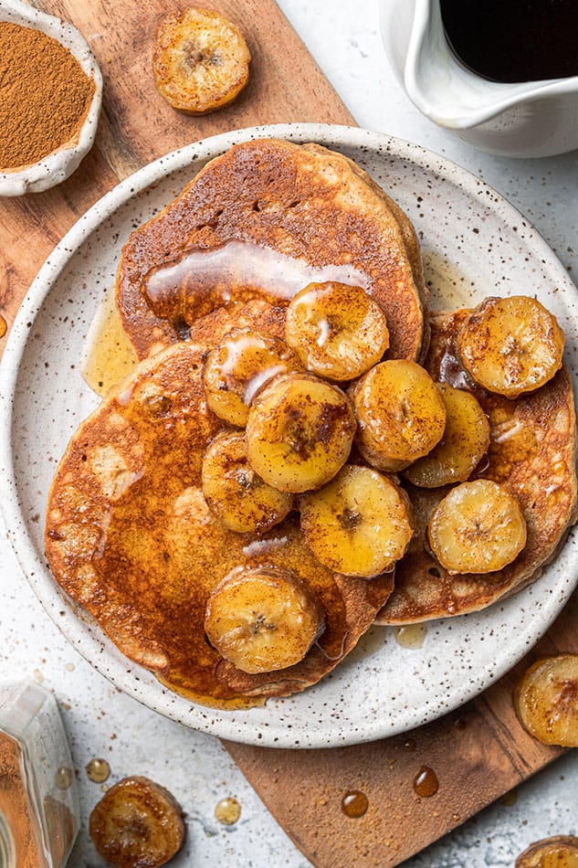 Healthy Banana Pancakes - Tastefully Grace