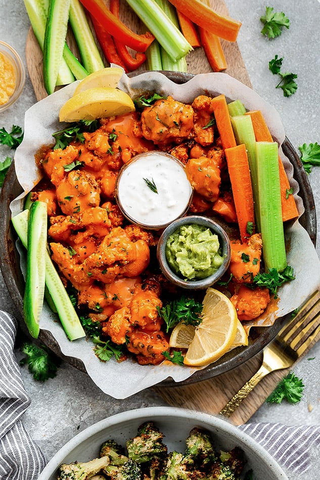 Buffalo Cauliflower Nuggets (made in the air fryer!) - Lexi's Clean Kitchen