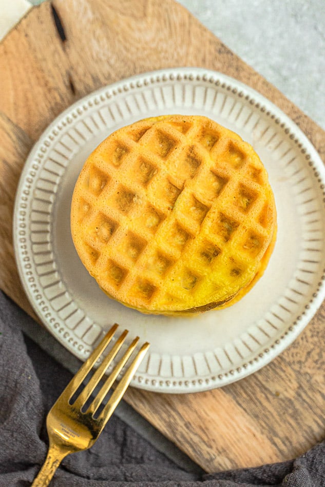 Crispy Cheesy Mini Waffle Maker Eggs (Amazing!!)