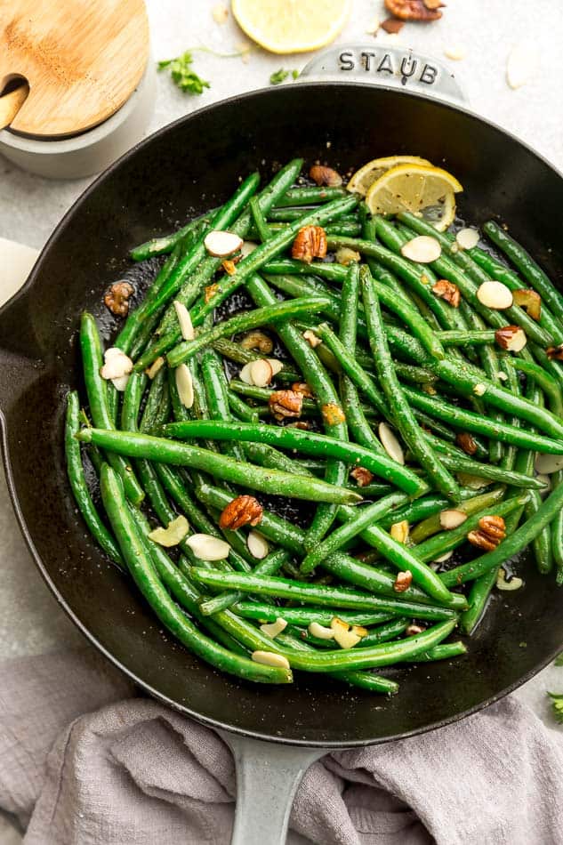 Skillet Green Beans with Bacon - Wholesomelicious