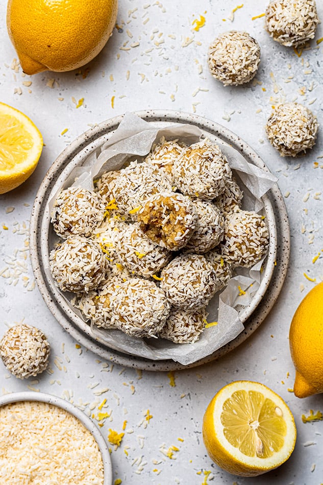 Easy Lemon Coconut Protein Balls Recipe