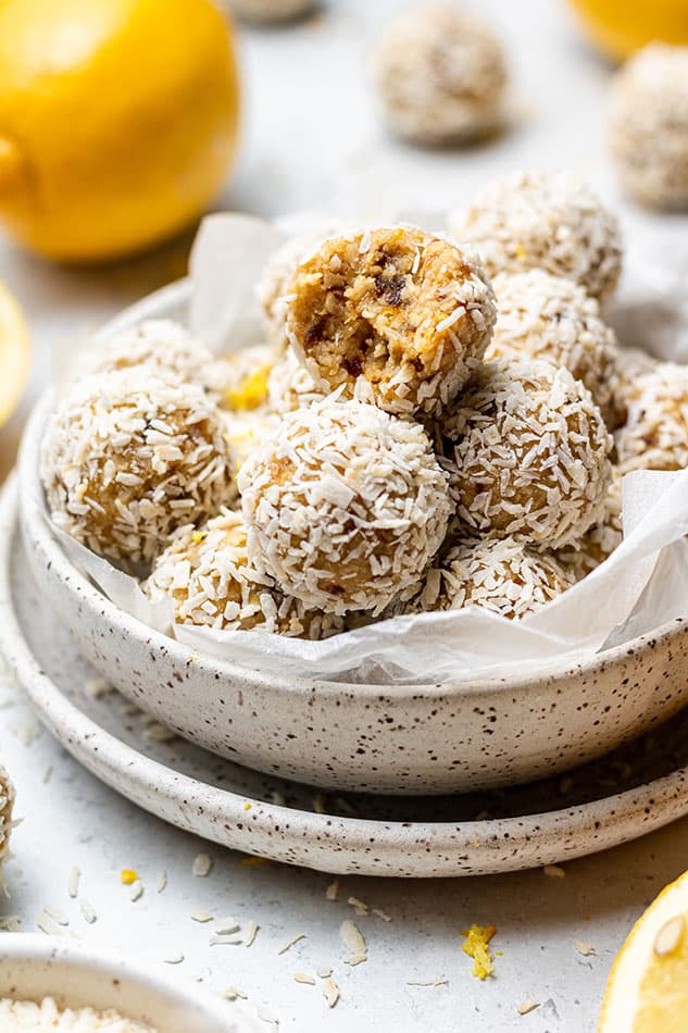 Lemon Protein Balls, Vegan, Paleo