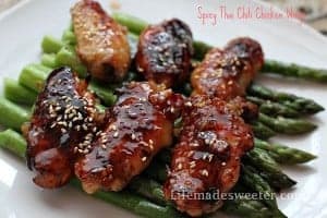 Best Spicy Thai Chicken Wings that are loaded with flavor and so easy to make.