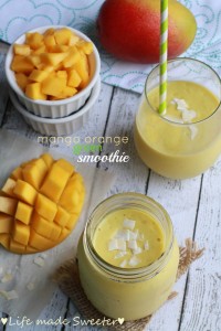 Mango Orange Green Smoothie - Life Made Sweeter