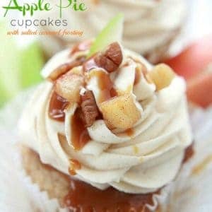 Apple Pie Cupcakes with - Salted Caramel Frostin