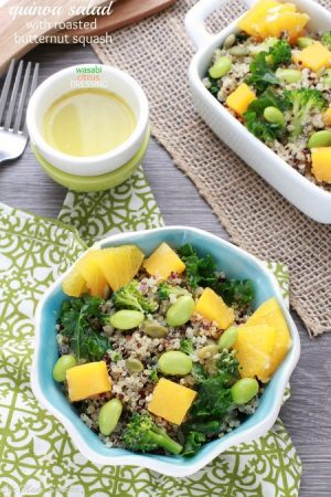 {FALL} Quinoa Salad with Roasted Butternut Squash and Wasabi Citrus Dressing @lifemadesweeter.jpg