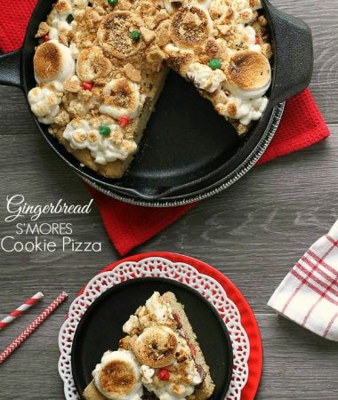 Gingerbread Smores Cookie Pizza by @LifeMadeSweeter