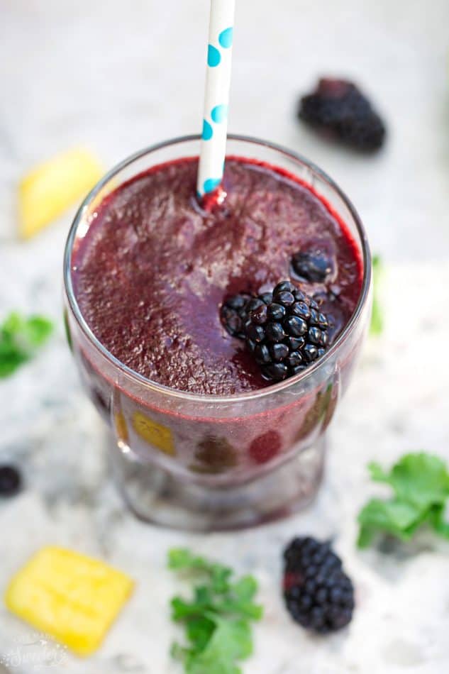 5 of the BEST tasting and Easy to make Smoothie Recipes that will help you with your healthier eating goal this year! Paleo, Whole 30 compliant with no bananas, dairy and refined sugar free!