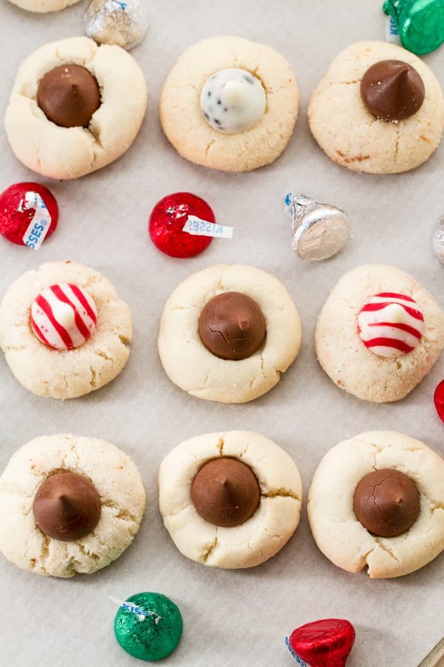 5 Ingredient Shortbread Thumbprint Cookies - my favorite dough for making these classic cookies! Best of all there's NO spreading or CHILLING required!! 7 fun ways to decorate perfect for your holiday cookie platter!