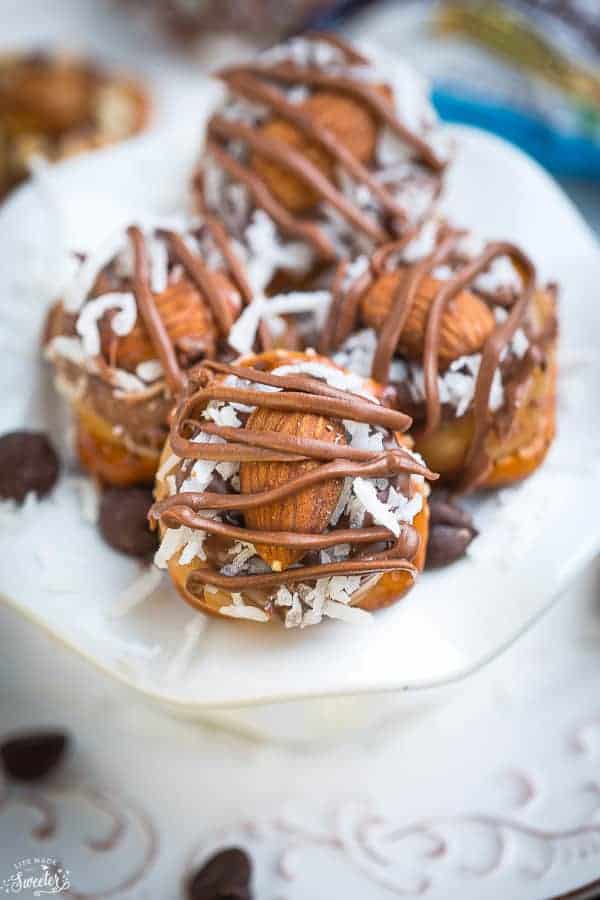 Almond Joy Pretzel Turtle Bites make the perfect easy holiday gift