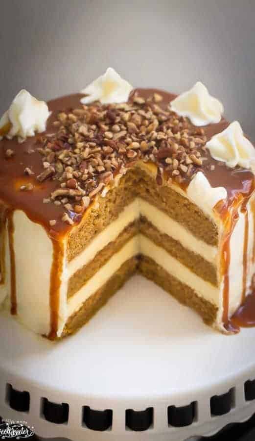 Apple Spice Cake with Cream Cheese Frosting - Sizzling Eats