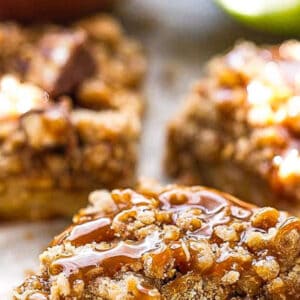 Pinterest collage for Healthy Apple Pie Bars