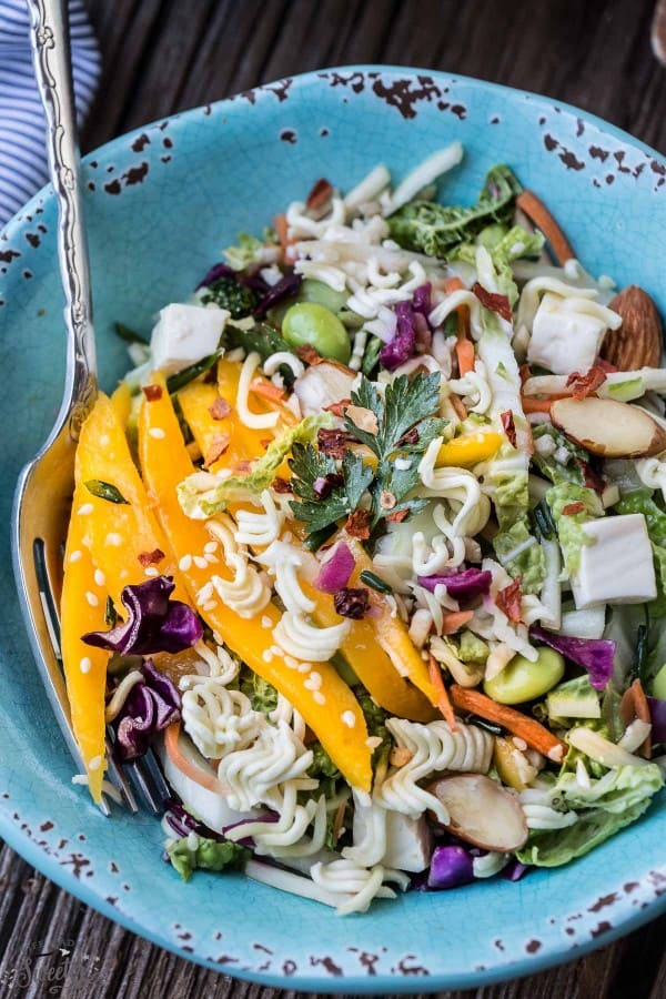 Asian Cabbage Slaw makes the perfect easy and healthy dish!