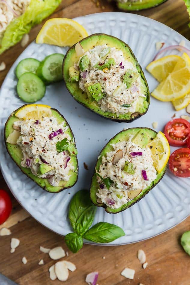 BLT Chicken Salad Avocado Cups (Paleo & Whole30 Approved!) • One Lovely Life