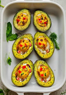 Avocado Egg Cups baked with crispy bacon and bell pepper are a super healthy and easy breakfast to start the day. Best of all, this simple recipe comes together in less than 30 minutes. Low carb, keto and paleo friendly.