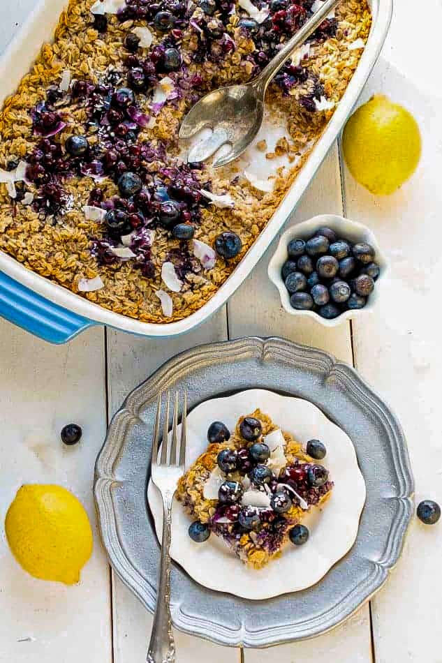 The Best Blueberry Baked Oatmeal Healthy Breakfast Casserole Recipe