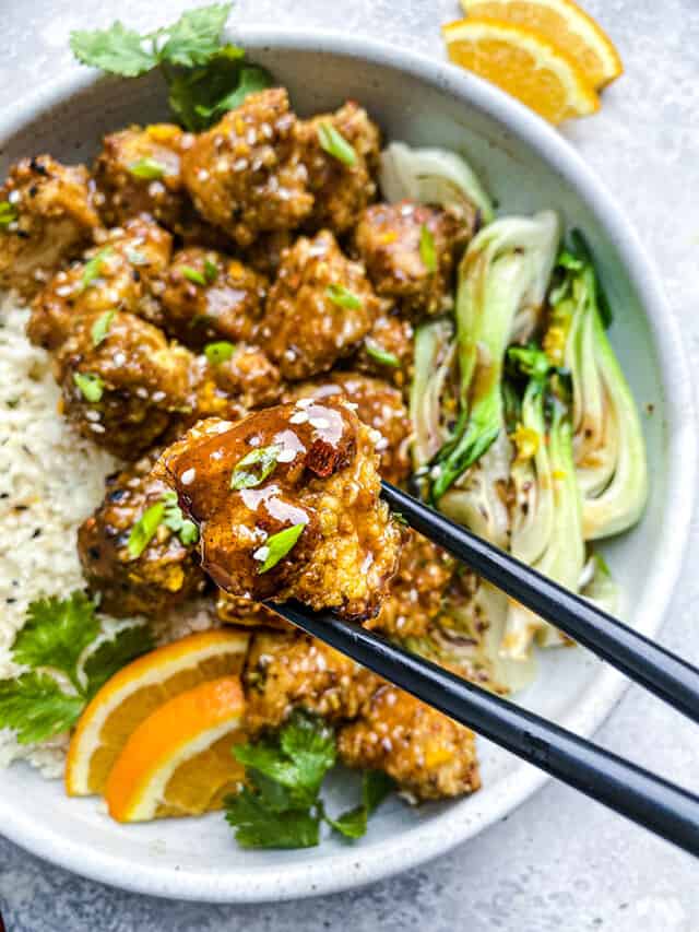 Orange Tofu Gluten Free Low Carb Healthier + Better Than Takeout!