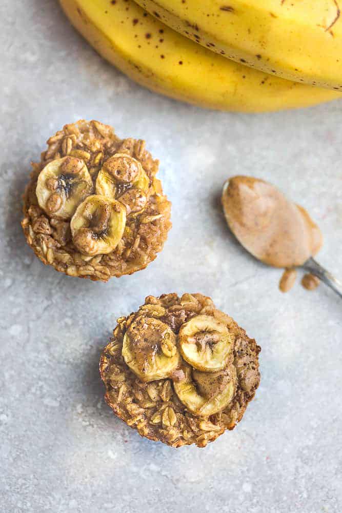 Banana Baked Oatmeal - the perfect easy make ahead breakfast for busy mornings. Has all the flavors of a delicious banana bread but made with wholesome oats, banana, almond butter and chopped walnuts. 