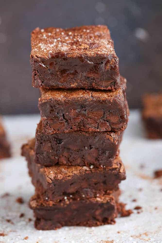 stack of the best brownies ever made!