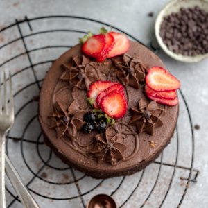 Keto Chocolate Cake - our favorite chocolate cake recipe that's intensely rich, moist with a light and airy crumb. Perfect for birthdays, parties or any time you're craving a decadent dessert that's also gluten free & low carb.