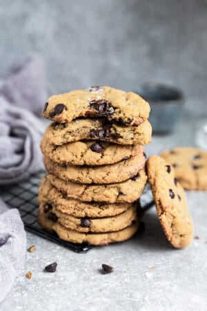 Vegan Chocolate Chip Cookies - Easy ONE Bowl Recipe | Paleo, Gluten Free