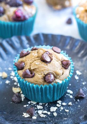 Easy Blender Muffins - the perfect healthy breakfast or snack. Best of all, comes together easily in a blender with no flour, no oil and no refined sugar. Healthy, hearty, delicious and great for making ahead on Sunday meal prep or packing into lunchboxes or as an after workout snack. Customize with your favorite add-ins like chocolate chips, nuts or mixed berries!
