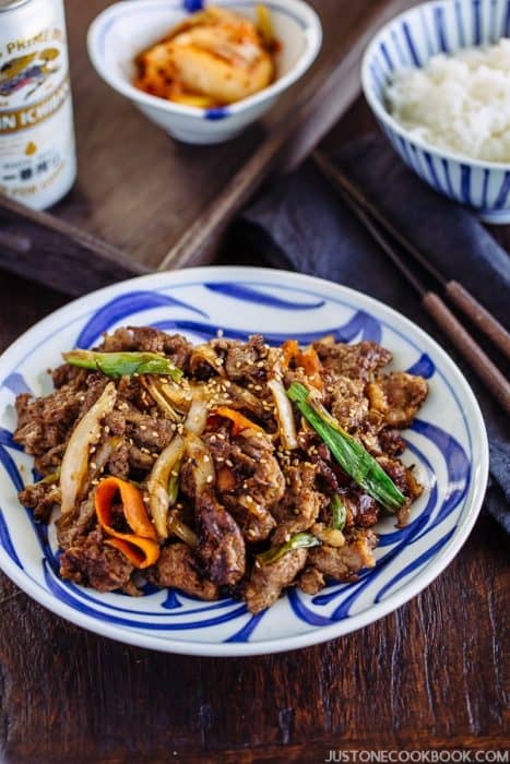 Korean grilled beef in a bowl