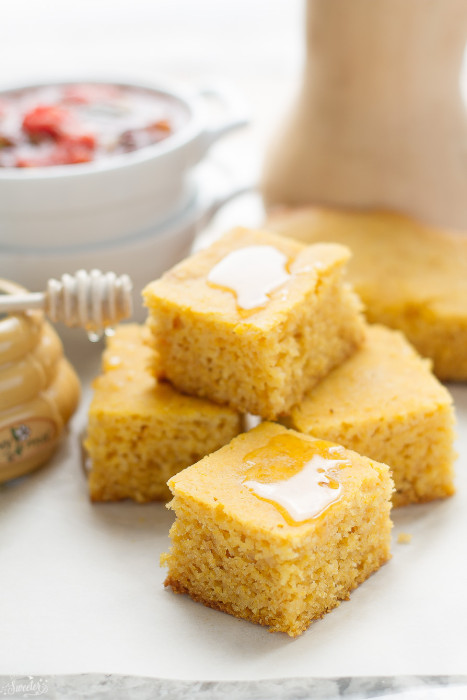 Butternutsquash Cornbread comes together easily in the crock pot. Makes the perfect side dish for Thanksgiving