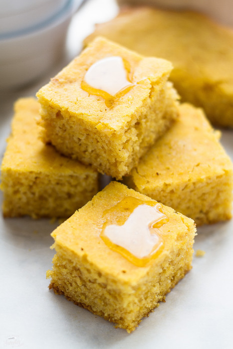 Butternutsquash Cornbread comes together easily in the crock pot. Makes the perfect side dish for Thanksgiving