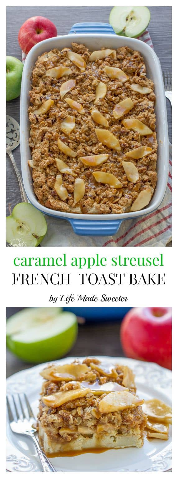 Caamel Applie Streusel French Toast Bake makes a special breakfast perfect for fall