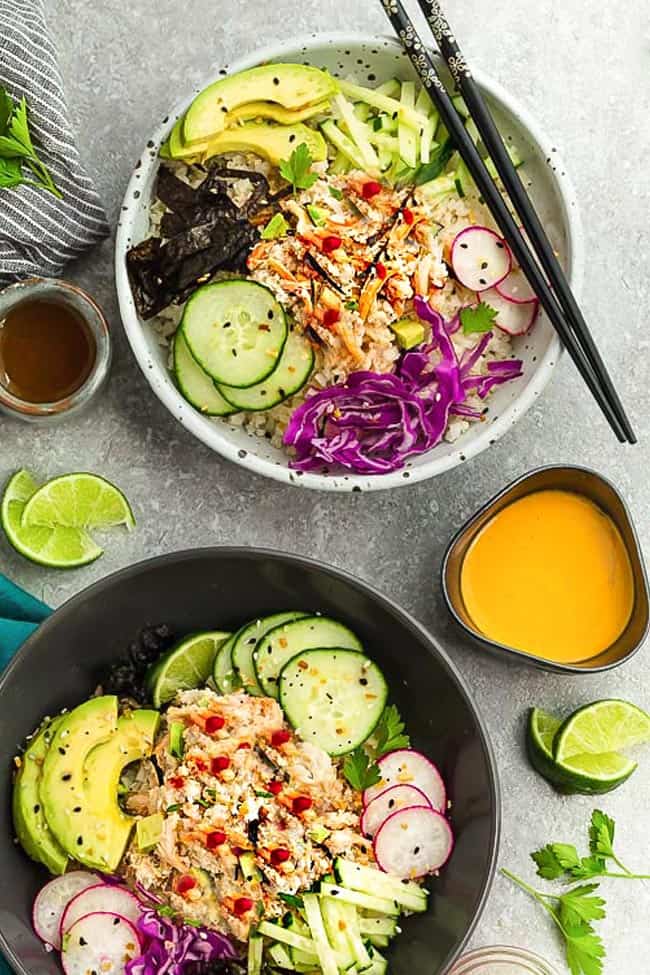 Low Carb Sushi Roll Bowls - Life Made Keto