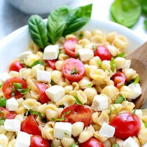 Caprese Pasta Salad makes a light and refreshing summer side dish perfect for potlucks
