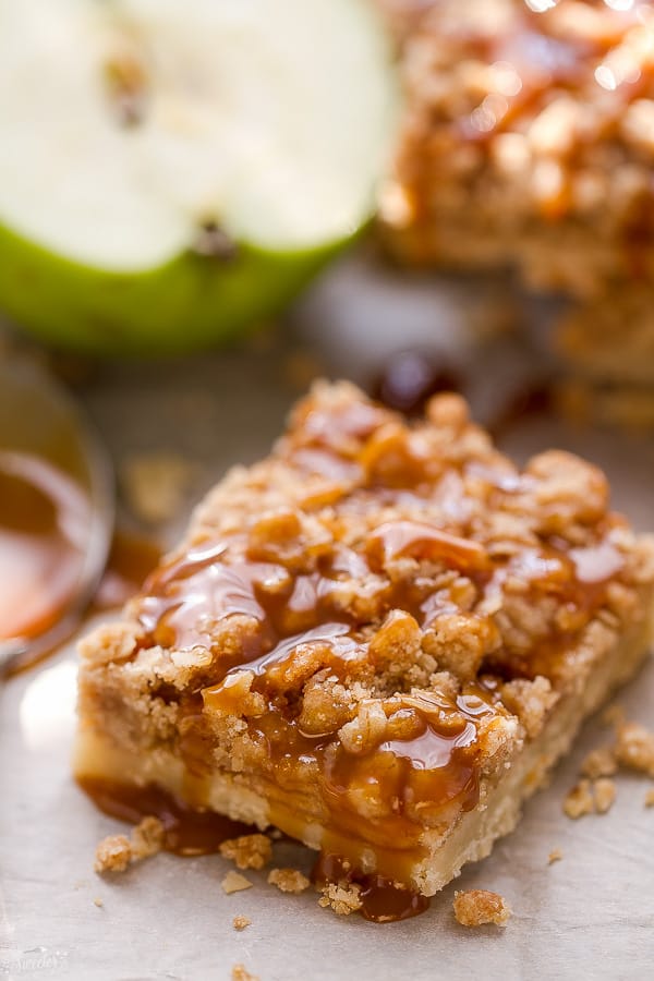 Caramel Apple Pie Bars are so easy to make & are the perfect fall treat