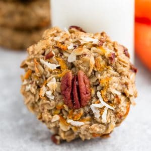 Carrot Cake Breakfast Cookies - 12 Ways - switch up your snack lineup with these easy make ahead breakfast cookies for busy on-the-go mornings. Best of all, these recipes are all gluten free, refined sugar free with nut free, paleo / low carb / keto options.