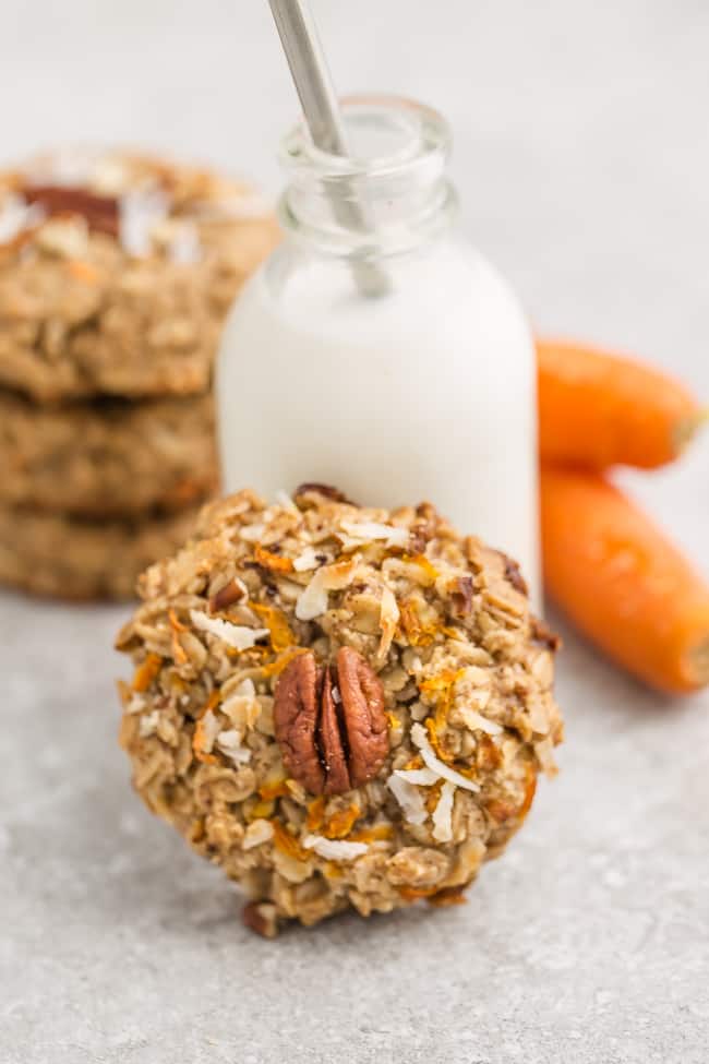 Carrot Cake Breakfast Cookies - 12 Ways - switch up your snack lineup with these easy make ahead breakfast cookies for busy on-the-go mornings. Best of all, these recipes are all gluten free, refined sugar free with nut free, paleo / low carb / keto options.