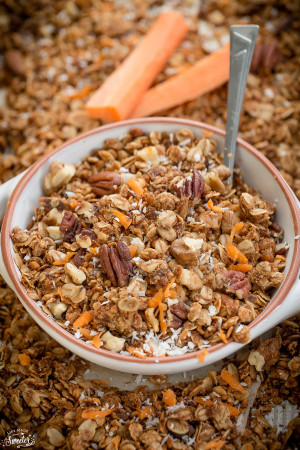 Carrot Cake Granola makes the perfect healthy & easy snack