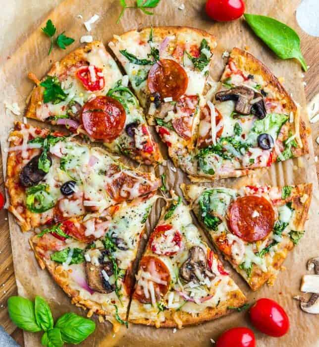 BEST Cauliflower Pizza Crust Recipe 3 EASY Ingredients Low Carb Keto