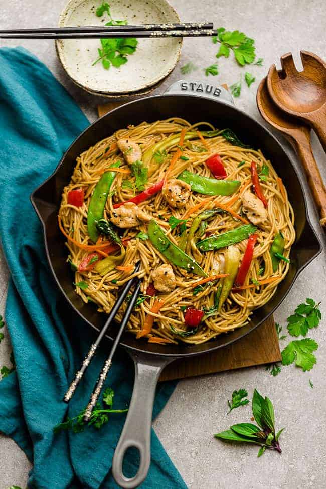 Chicken Lo Mein | Easy Authentic Noodle Recipe + Paleo | Keto options