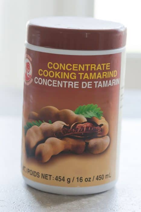 Side view of tamarind concentrate for pad thai