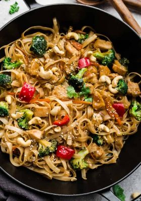 Easy Chicken Stir Fry Noodles is the perfect recipe for busy weeknights. Best of all, this dish is simple to customize with any leftover protein and vegetables and takes less than 30 minutes to make.