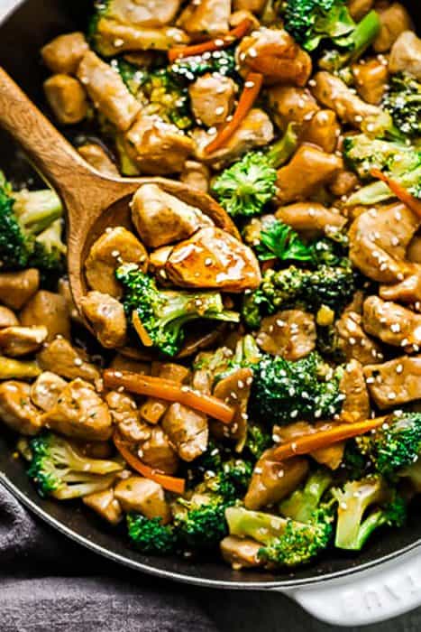 Chicken And Broccoli Stir Fry - Healthy 30 Minute Chinese Dinner Recipe