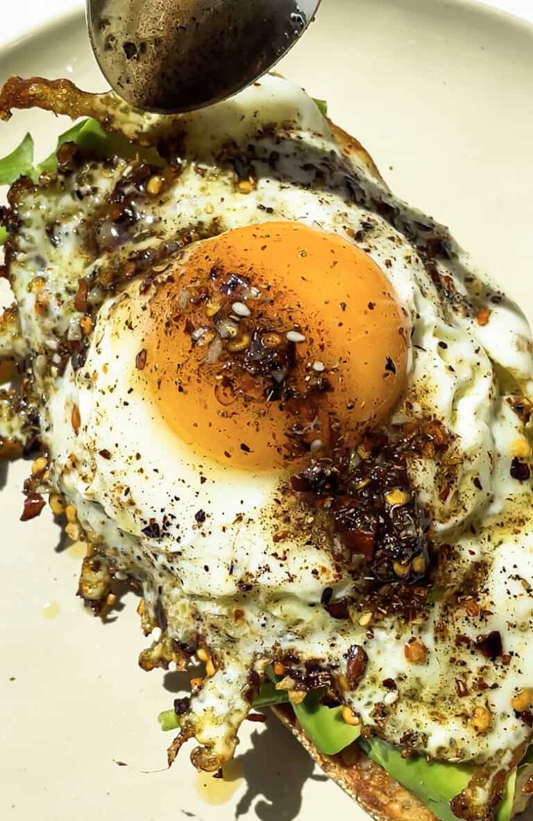 Chili Crisp Fried Eggs | Life Made Sweeter