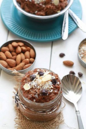 Chocolate Coconut Almond Overnight Oats makes the perfect healthy breakfast.