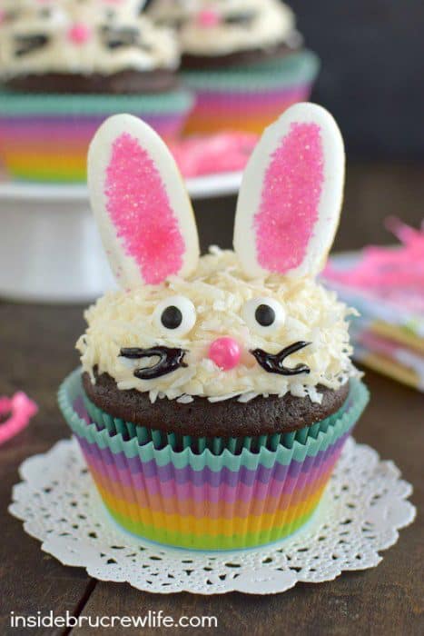 Chocolate Coconut Bunny Cupcakes