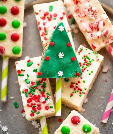 Christmas White Chocolate Rice Krispy Treats are perfect for the holidays