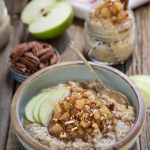 Cinnamon Apple Oatmeal in a bowl